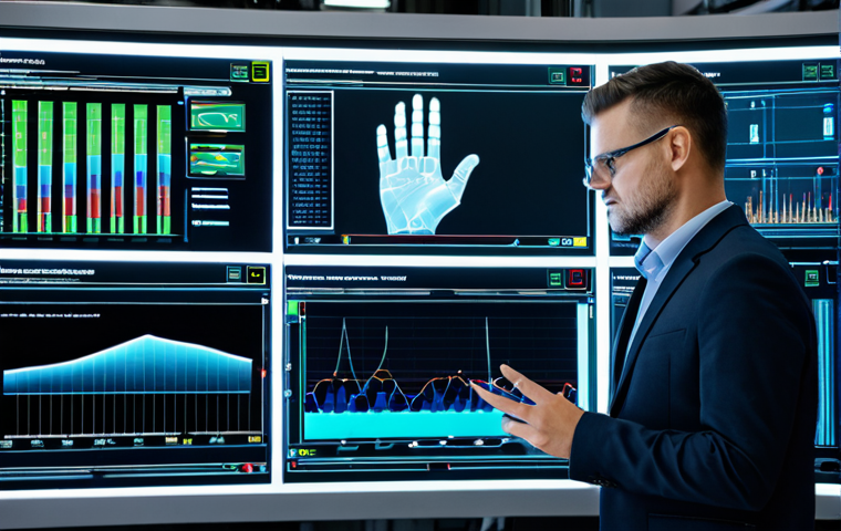 AI-Powered Predictive Maintenance**

"A futuristic factory setting showcasing a holographic display overlayed on complex machinery, highlighting real-time sensor data and predictive maintenance analytics. An engineer in appropriate attire is observing the display with a focused expression. The scene should convey innovation, data-driven decision-making, and advanced technology preventing equipment failures. safe for work, appropriate content, fully clothed, professional, perfect anatomy, natural proportions, high quality, well-formed hands, proper finger count, natural body proportions, IoT sensors, data visualization."

**